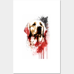 Golden Retriever Portrait Posters and Art